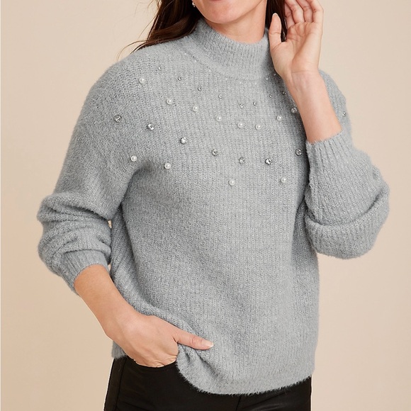 Maurices women jeweled sweater - Picture 2 of 8